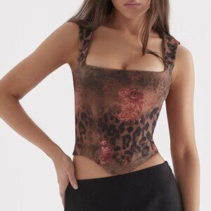 HOUSE OF CB Kalina Floral Printed Corset